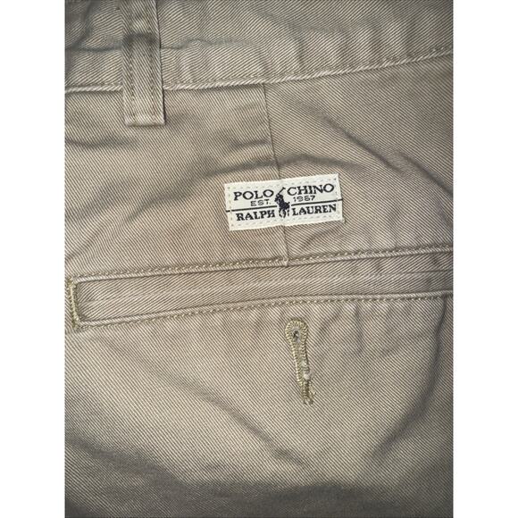 Polo Ralph Lauren Chino Pleated Shorts Men’s 38 Tan Classic Preppy Cotton - Picture 5 of 5
